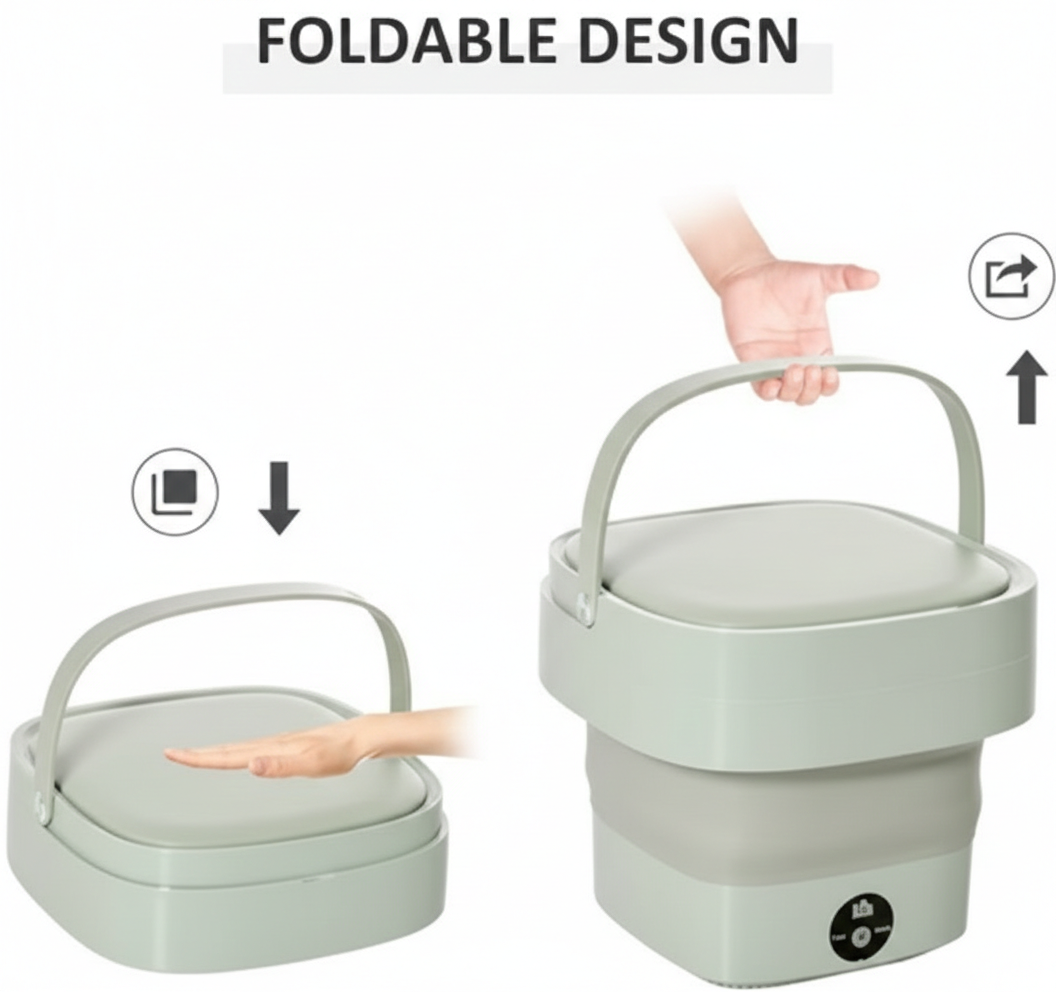 Foldable Mini Laundry Machine – Portable Washer