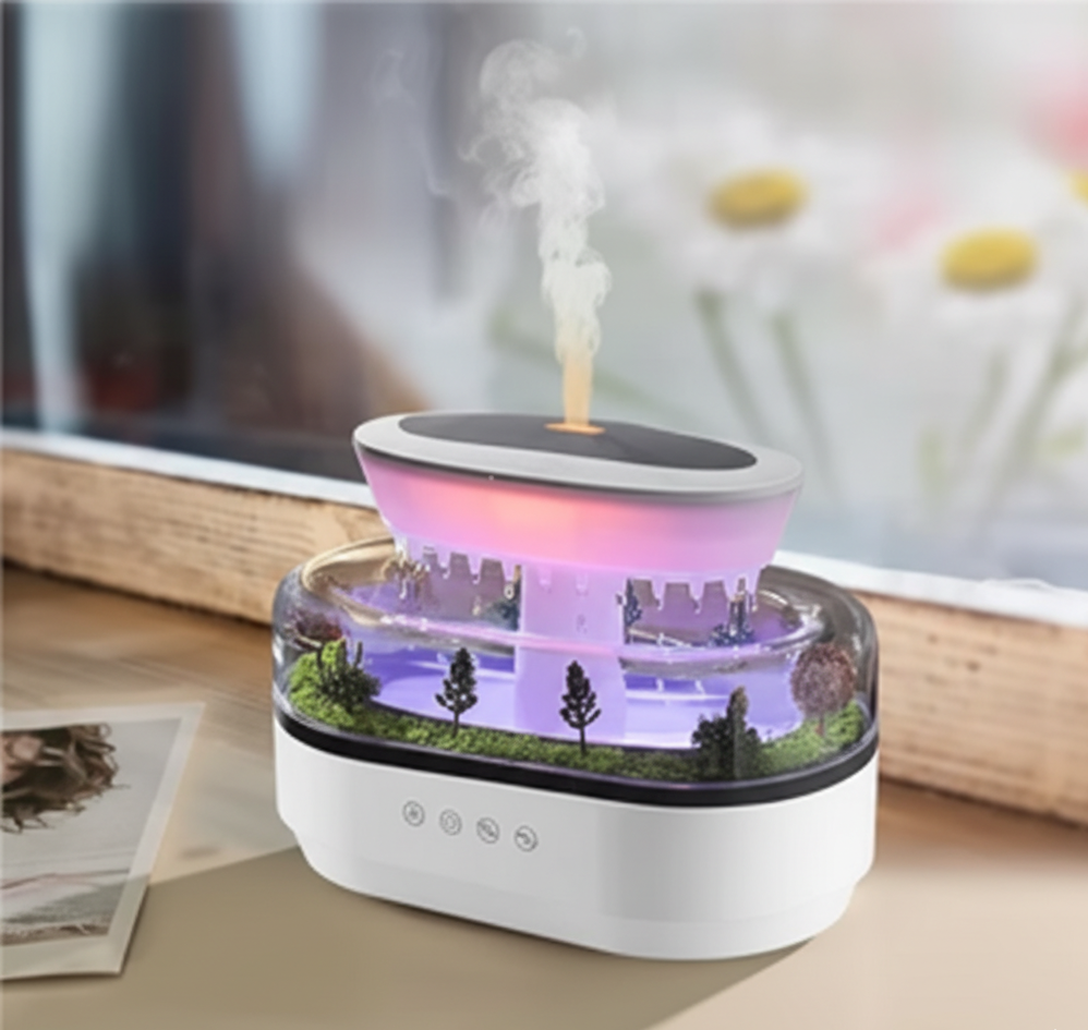 Raindrop Aroma Diffuser |Relaxing Mist Humidifier with Mini Garden Design
