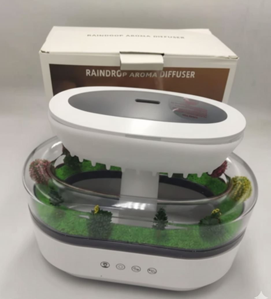 Raindrop Aroma Diffuser |Relaxing Mist Humidifier with Mini Garden Design