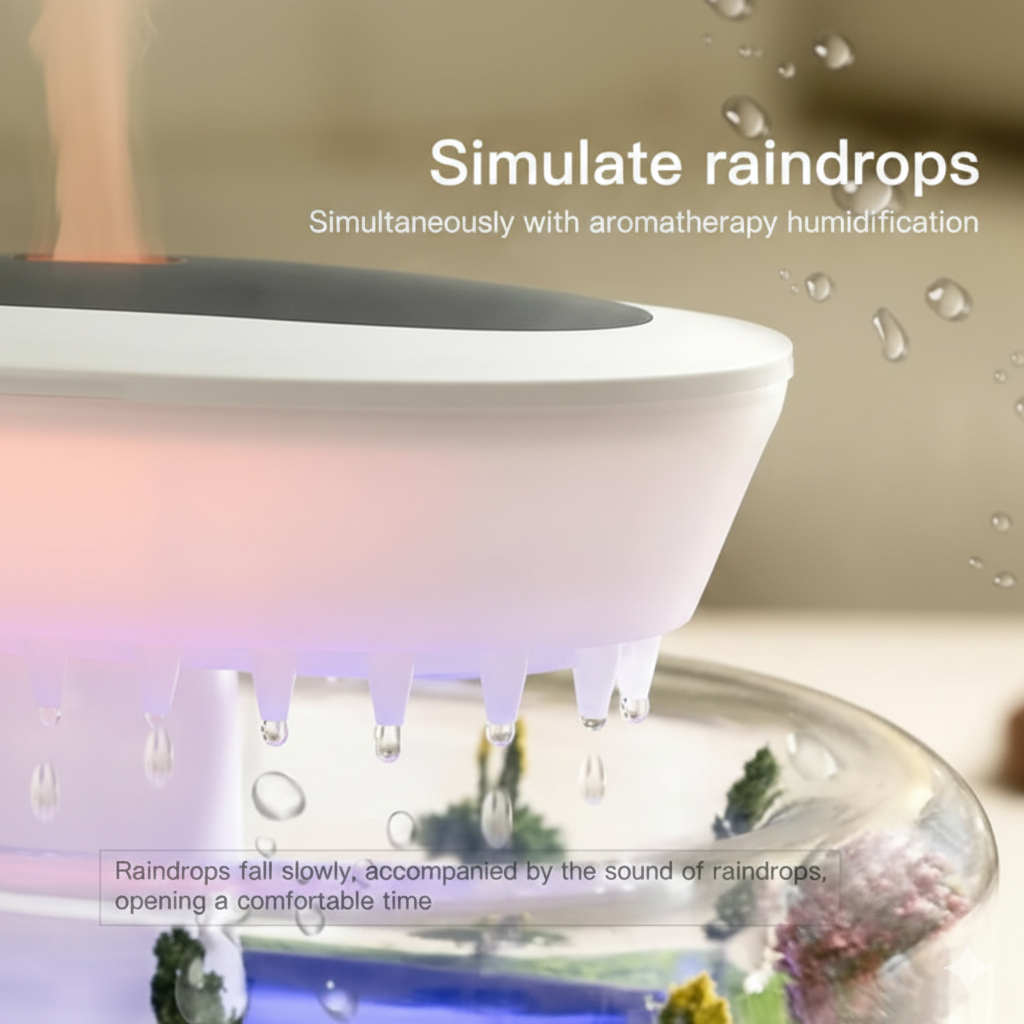 Raindrop Aroma Diffuser |Relaxing Mist Humidifier with Mini Garden Design