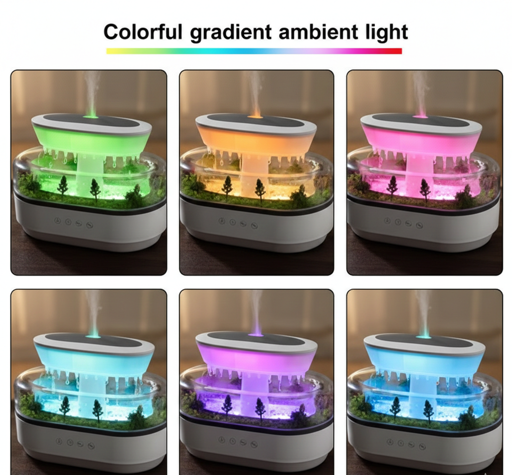 Raindrop Aroma Diffuser |Relaxing Mist Humidifier with Mini Garden Design