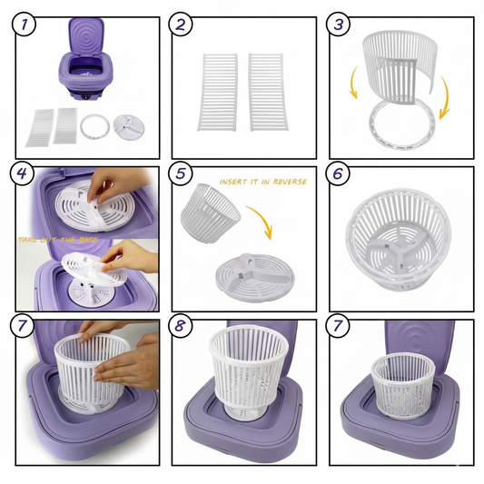 Foldable Mini Laundry Machine – Portable Washer
