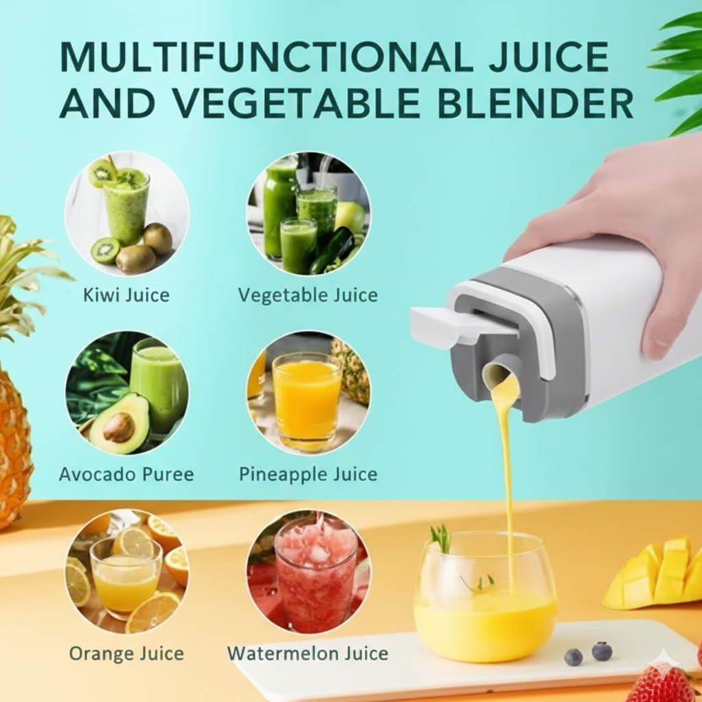 Foldash™ Portable Rechargeable Blender Bottle – 420ML