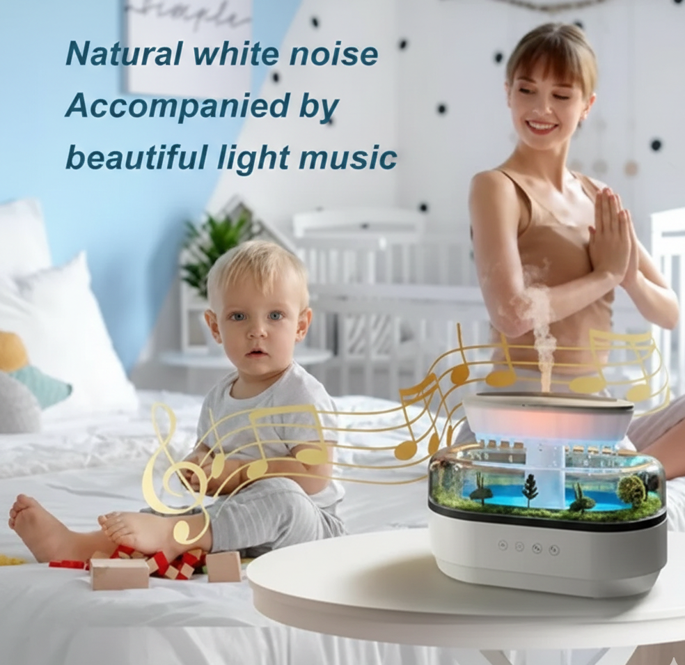 Raindrop Aroma Diffuser |Relaxing Mist Humidifier with Mini Garden Design