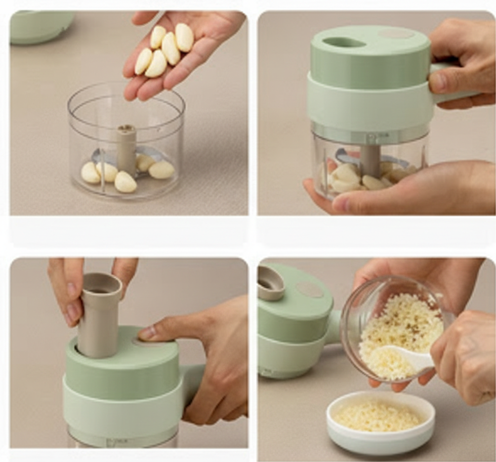 Household Multifunctional Wireless Electric Garlic Masher